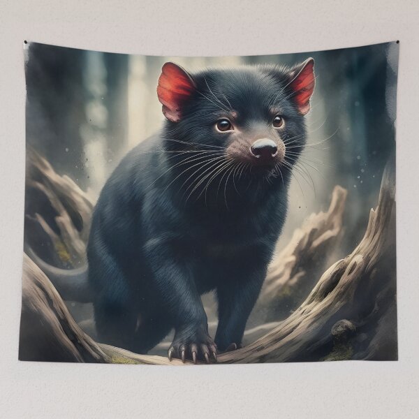 Item preview, Tasmanian devil in forest designed and sold by RubisLeaf.