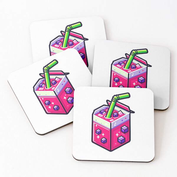 Item preview, Funky Pink Box Drink Sticker Design designed and sold by mymagicstoreus.
