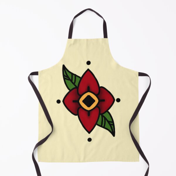 Item preview, oldschool tattoo style flower designed and sold by Clara Memmoli.