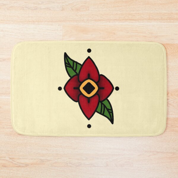 Item preview, oldschool tattoo style flower designed and sold by Clara  Memmoli.