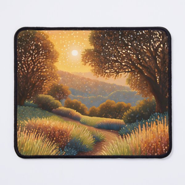 Item preview, Pointillist Landscape - Nature in Dots Art designed and sold by colorvisionart.
