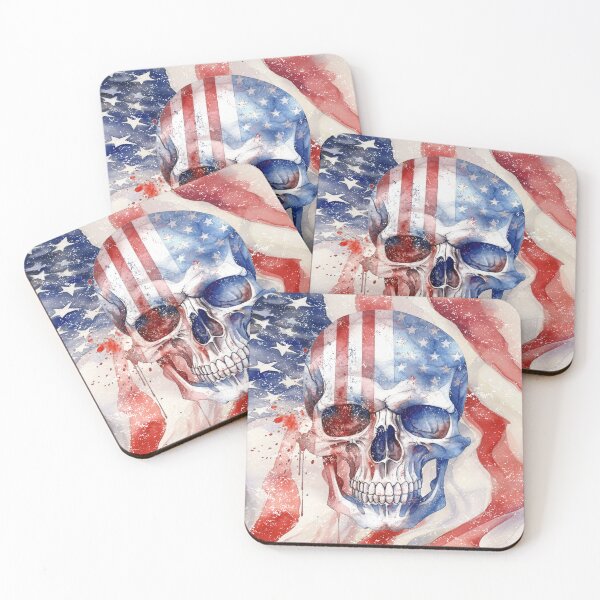 Item preview, USA Flag With Patriotic Skull: Patriotic Rebellion designed and sold by MysticOzzy.