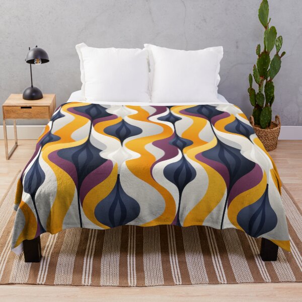 Item preview, Modern Swirl: Mustard, Plum, and Navy Waves designed and sold by EtherealEchoes.