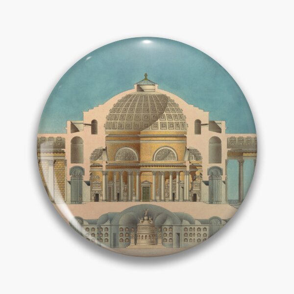 Item preview, Sections drawing for an Oratory (Memorial Chapel)  - Colour designed and sold by SLGA-Designs.