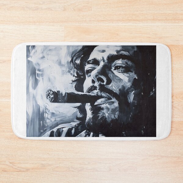 Item preview, Rebellion Resonance- Unveiling Che Guevara's Revolutionary Essence in Monochromatic Boldness designed and sold by OlfactoART Studio.