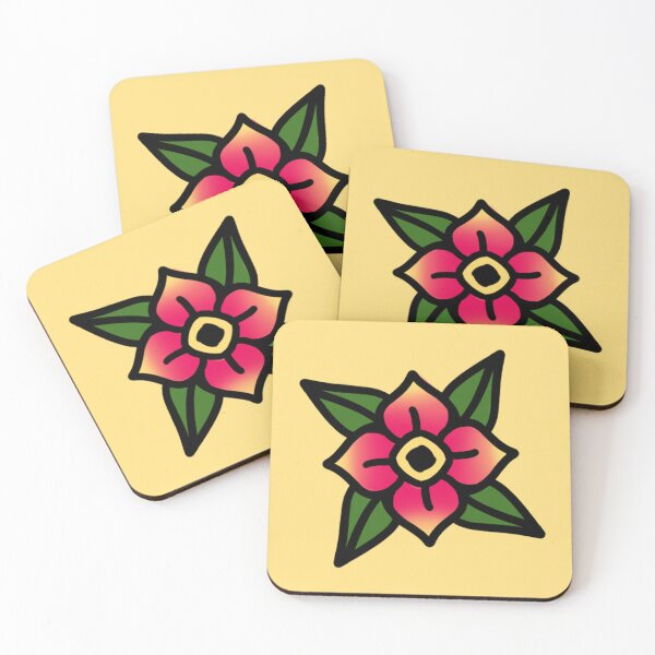Item preview, old school tattoo flower designed and sold by Clara  Memmoli.