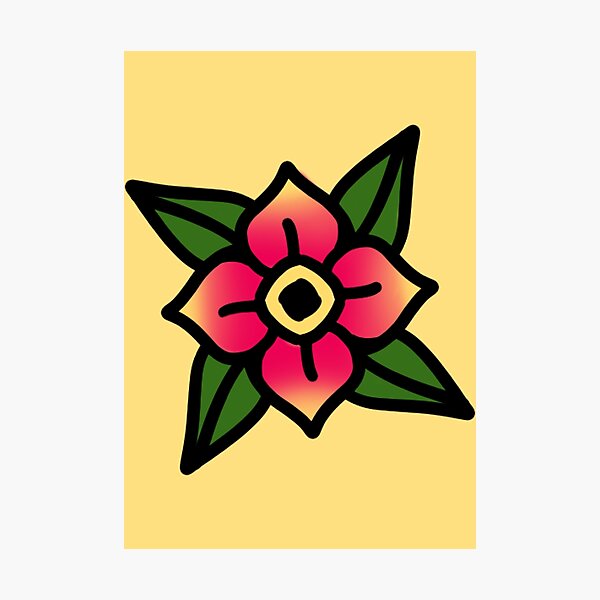 Item preview, fleur de tatouage old school designed and sold by Clara  Memmoli.