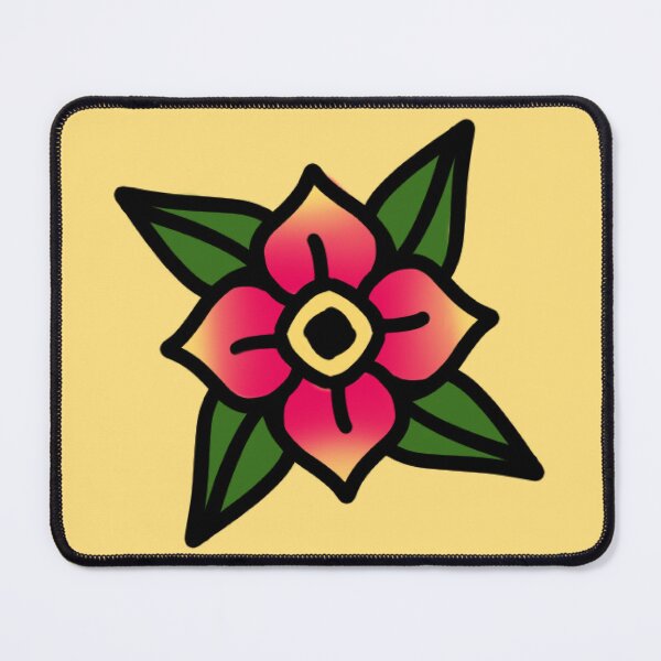 Item preview, old school tattoo flower designed and sold by Clara Memmoli.