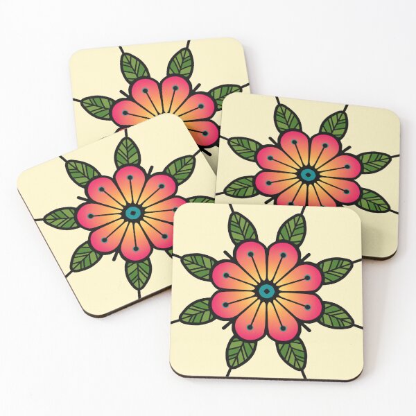 Item preview, old school tattoo flower  designed and sold by Clara  Memmoli.
