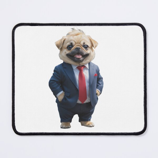 Item preview, Smart Pug dog look alike D. Trump designed and sold by GiwuArt777.