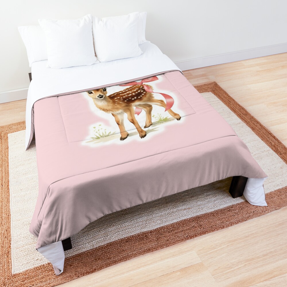 Discover Cute Fawn - Coquette Bow Style Quilt