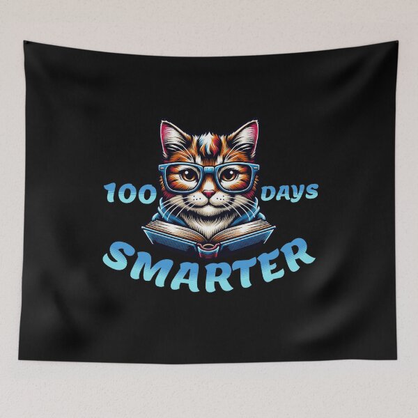 Item preview, Cat - 100 Days Smarter designed and sold by SeledineArt.