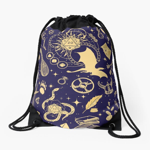 Item preview, DND RPG pattern seamless: dungeons and dragons doodles, Celestial night sky and stars constellations designed and sold by DungeonAtelier.
