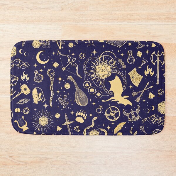 Item preview, DND RPG pattern seamless: dungeons and dragons doodles, Celestial night sky and stars constellations designed and sold by DungeonAtelier.