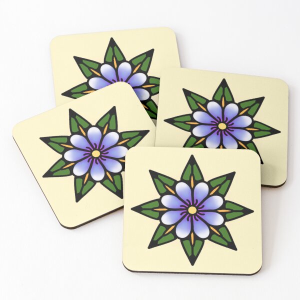 Item preview, old school tattoo style flower  designed and sold by Clara  Memmoli.