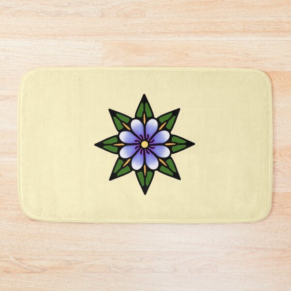 Item preview, old school tattoo style flower  designed and sold by Clara  Memmoli.