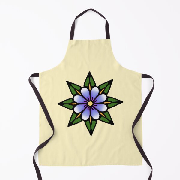 Item preview, old school tattoo style flower designed and sold by Clara Memmoli.