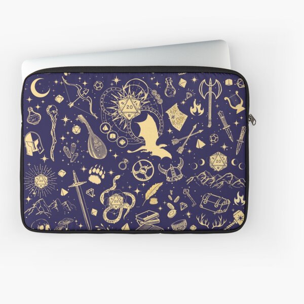 Item preview, DND RPG pattern seamless: dungeons and dragons doodles, Celestial night sky and stars constellations designed and sold by DungeonAtelier.