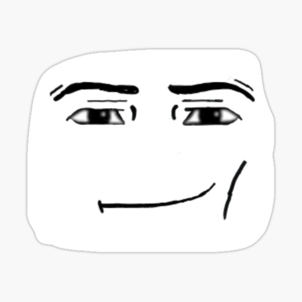 Roblox Man Face Sticker For Sale By Madi B Redbubble