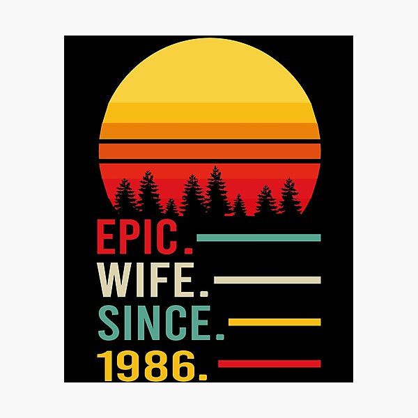 Item preview, Epic Wife Since 1986 Vintage designed and sold by Red-Gifts.