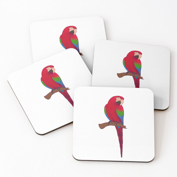 Item preview, Green wing Macaw on Perch designed and sold by BourkiiBoutique.