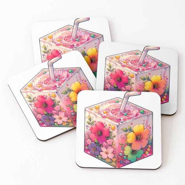 Item preview, Floral Fantasy Juice Box Sticker designed and sold by mymagicstoreus.