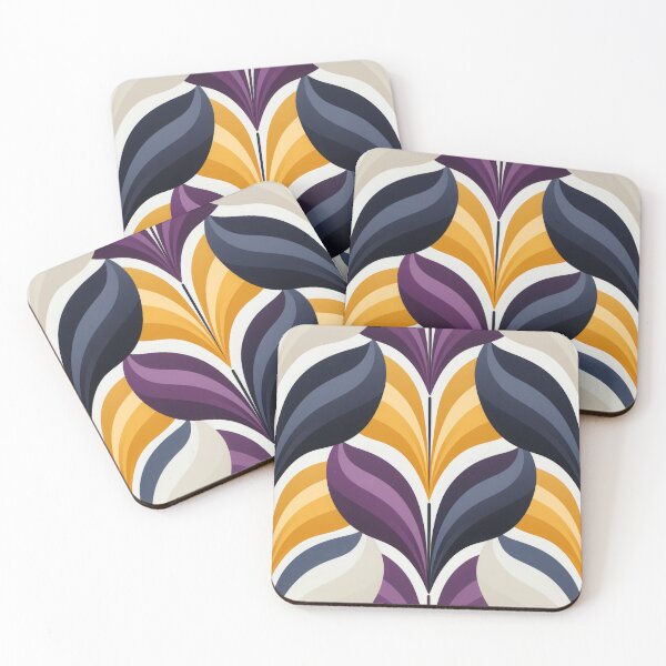Item preview, Curvaceous Elegance: Mustard, Plum, and Slate Botanicals designed and sold by EtherealEchoes.