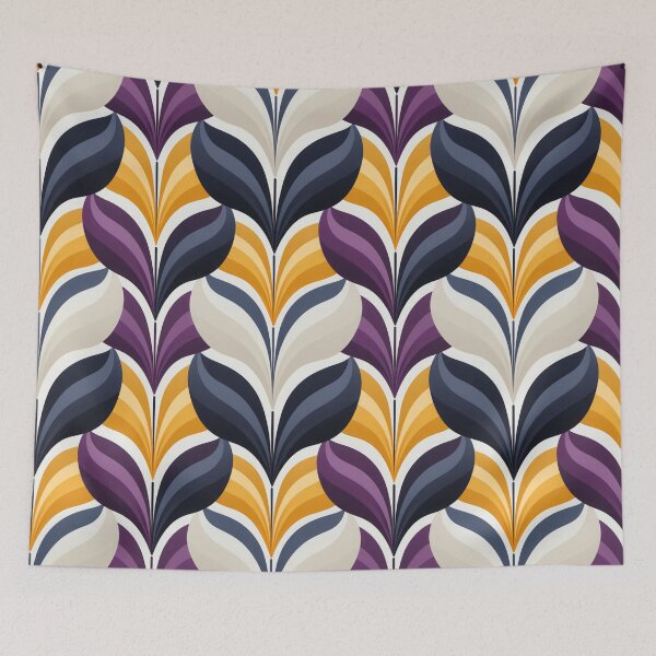 Item preview, Curvaceous Elegance: Mustard, Plum, and Slate Botanicals designed and sold by EtherealEchoes.