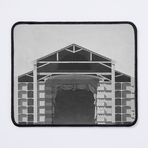 Item preview, Section drawing of La Fenice Opera House - Black and White designed and sold by SLGA-Designs.