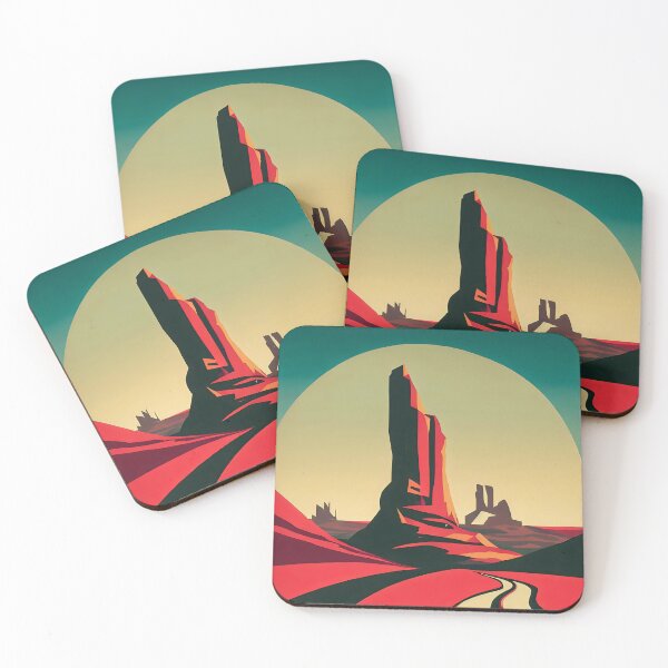 Item preview, Monument Valley Road into Sunset 1950s Style Poster designed and sold by StudioEsMoncher.