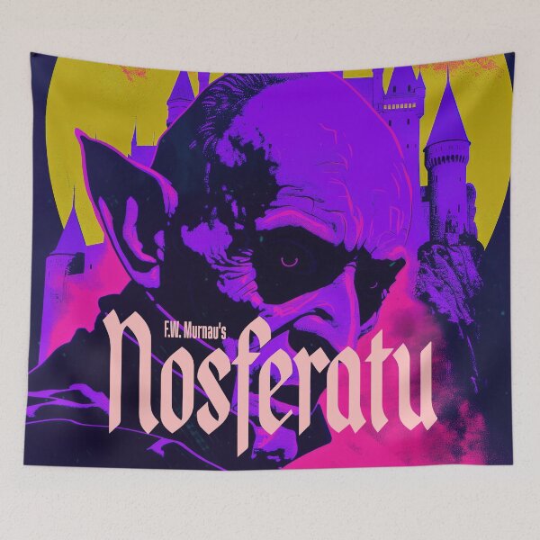 Item preview, Nosferatu Pop Art Neon Noir Art, Max Schreck, F. W. Murnau designed and sold by PrintShangri-La.