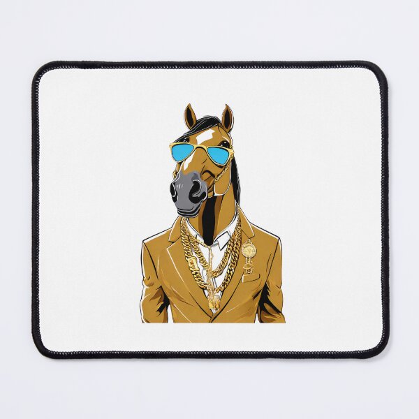 Item preview, Rich Luxurious Golden Diamond Horse Classic designed and sold by Majestic Paws.