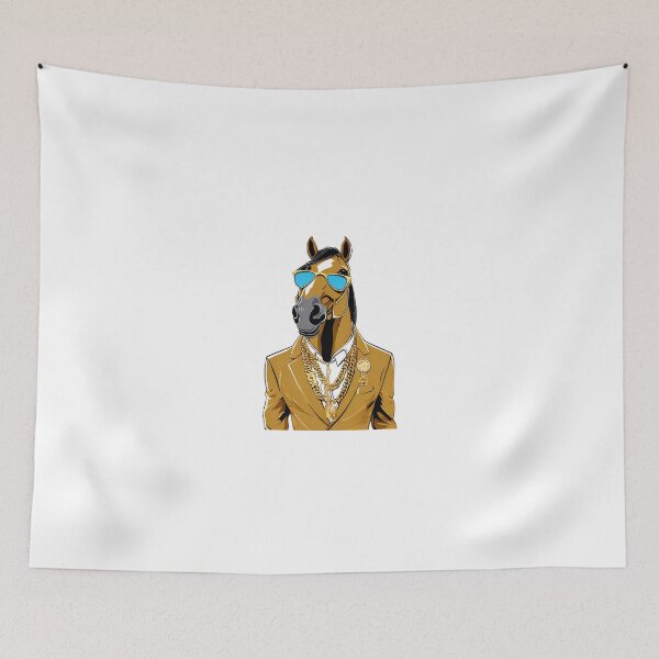 Item preview, Rich Luxurious Golden Diamond Horse Classic designed and sold by Majestic Paws.
