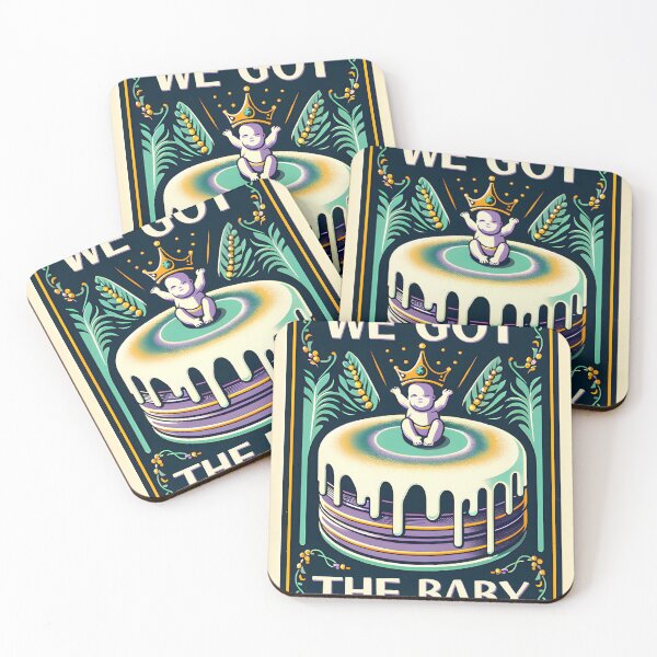 Item preview, Royal Celebration: "We Got The Baby" Mardi Gras Cake Poster designed and sold by Norgen.