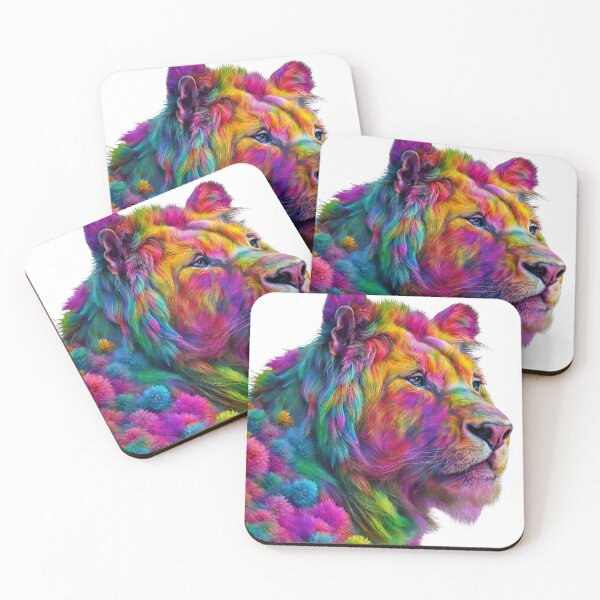 Item preview, multicolored lion designed and sold by VanyAshop.