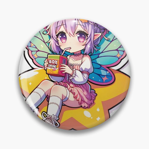 Item preview, Anime Fairy with Box Drink Sticker designed and sold by mymagicstoreus.