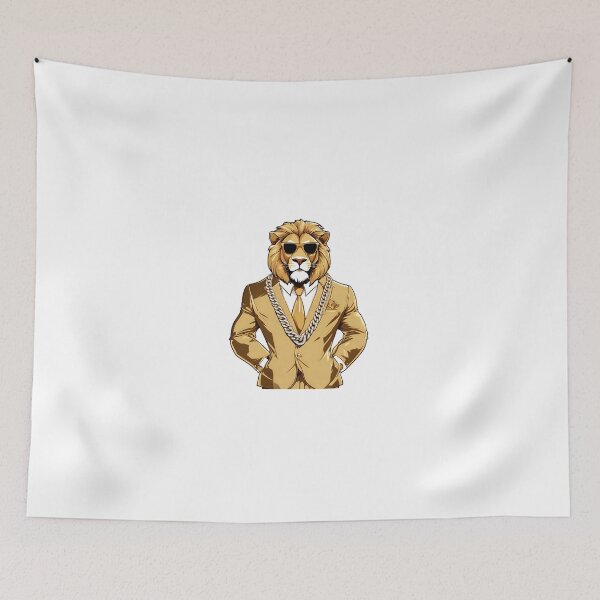 Item preview, Rich Luxurious Golden Diamond Lion Classic designed and sold by Majestic Paws.
