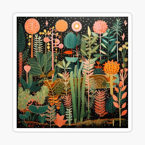 Item preview, Floral Folk Art Jungle  designed and sold by Neika Shimm Designs.