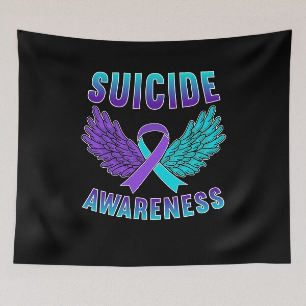Item preview, Suicide Awareness Shirt Wings and Ribbon Suicide Prevention designed and sold by MobyStickers.