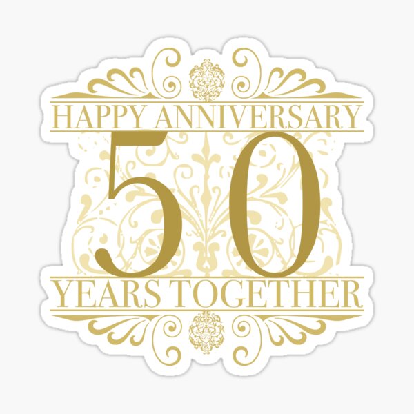 3D 50th Anniversary Stickers #9527 :: Wedding Stickers :: Scrapbooking  Stickers :: Stickers 'N' Fun