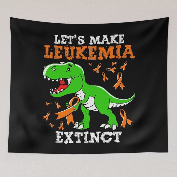 Item preview, Leukemia Dinosaur Orange Ribbon Hematologist Reptile Fossil designed and sold by MobyStickers.