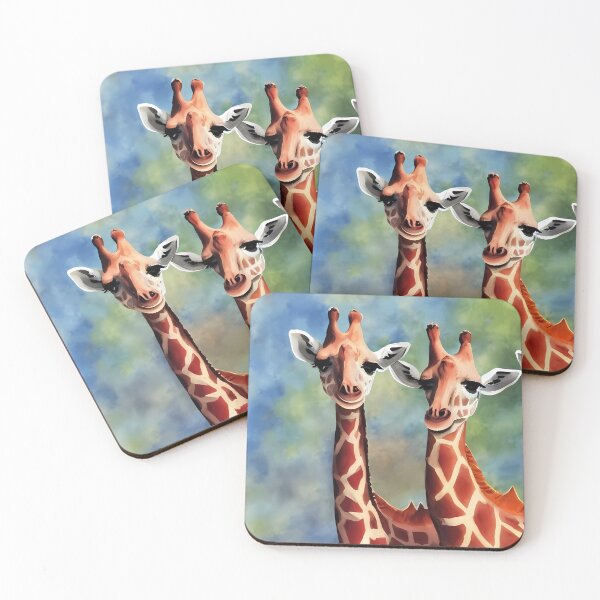 Item preview, A Pair Of Happy Giraffes In Spring designed and sold by Paw's Arts.