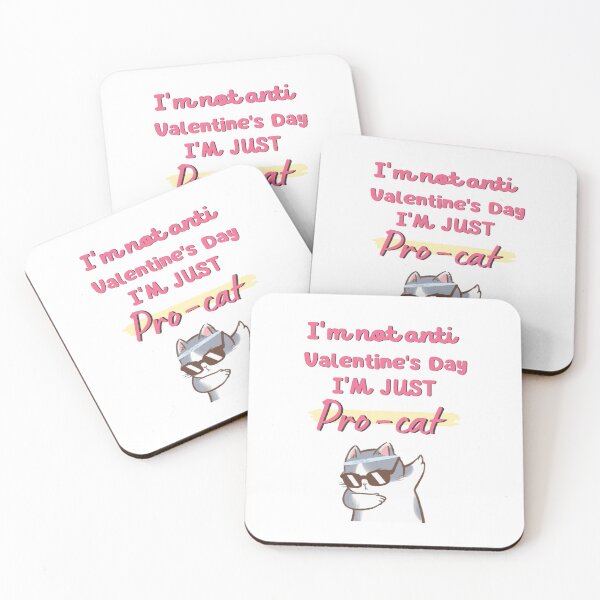 Item preview, i'm not anti-valentine's day, i'm just pro-cat, Funny Valentine's quote for cat Lovers and Valentine's Day  designed and sold by CHAMSSTORE.