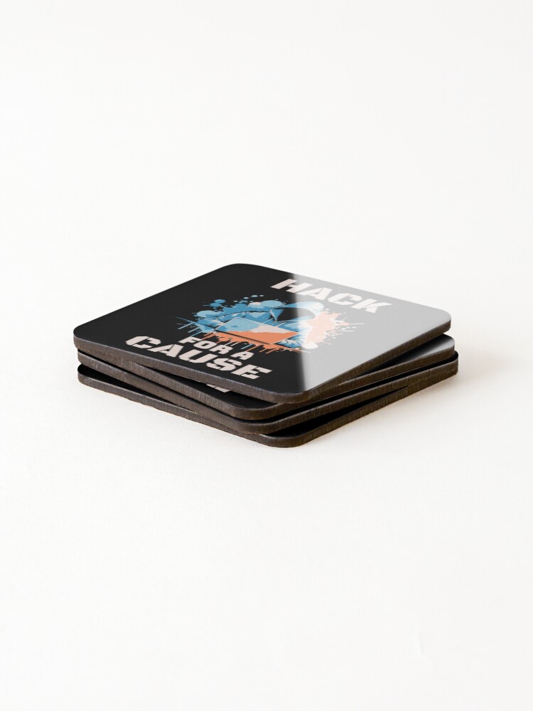 Thumbnail 4 of 5, Coasters (Set of 4), Ethical Hacker Computer Hacking Cybersecurity Coding Hacker Gift designed and sold by Hellsim.