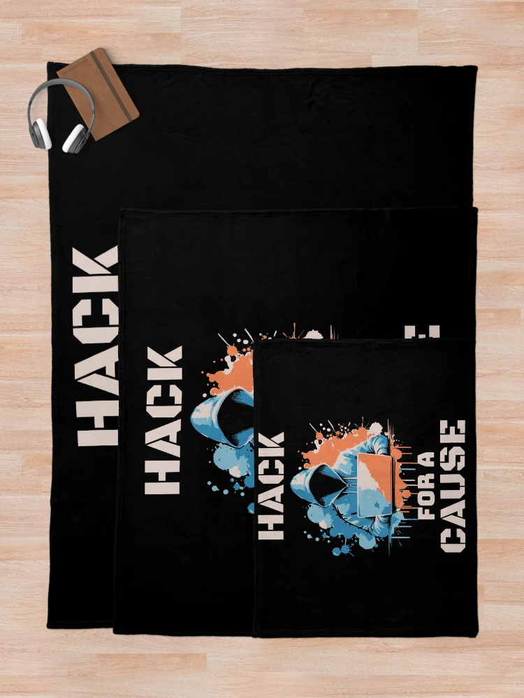Thumbnail 5 of 6, Throw Blanket, Ethical Hacker Computer Hacking Cybersecurity Coding Hacker Gift designed and sold by HosvPrint .s.