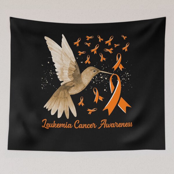 Item preview, Hummingbird Orange Sunflower Leukemia Cancer Awareness Month designed and sold by MobyStickers.