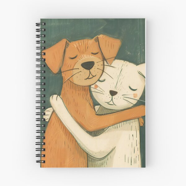Item preview, Cat And Dog Hugging designed and sold by prettykaler.