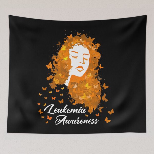 Item preview, Leukemia Awareness Woman Butterfly Orange Butterflies designed and sold by MobyStickers.
