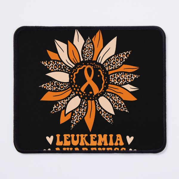 Item preview, Sunflower Leopard Orange Ribbon Leukemia Cancer Awareness designed and sold by MobyStickers.