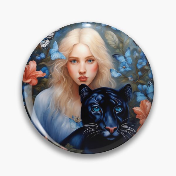 Item preview, Woman with a black panther. designed and sold by Natalia-Vlad.